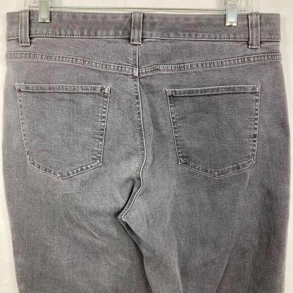Talbots Jeans Womens Sz 10 Gray Simply Flattering 5 Pocket Cotton Stretch Taper - Picture 4 of 10